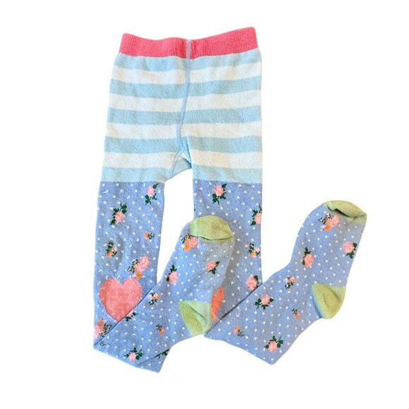 MATILDA JANE Beating Heart Tights Girls 4-6 5T Toddler Girl Hearts Floral - Picture 1 of 9